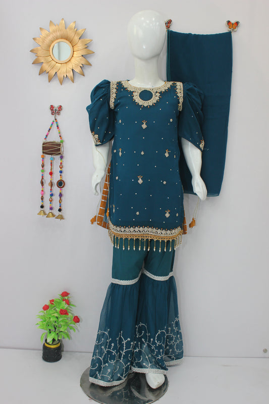 Handmade Embroidered 3 Piece Dress
