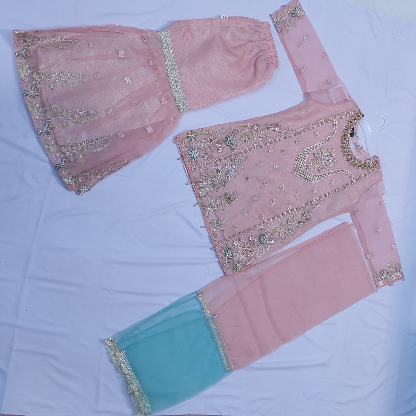 Organza gharara 3 Piece Dress