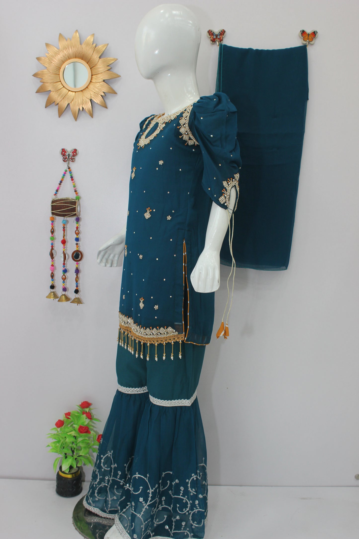 Handmade Embroidered 3 Piece Dress