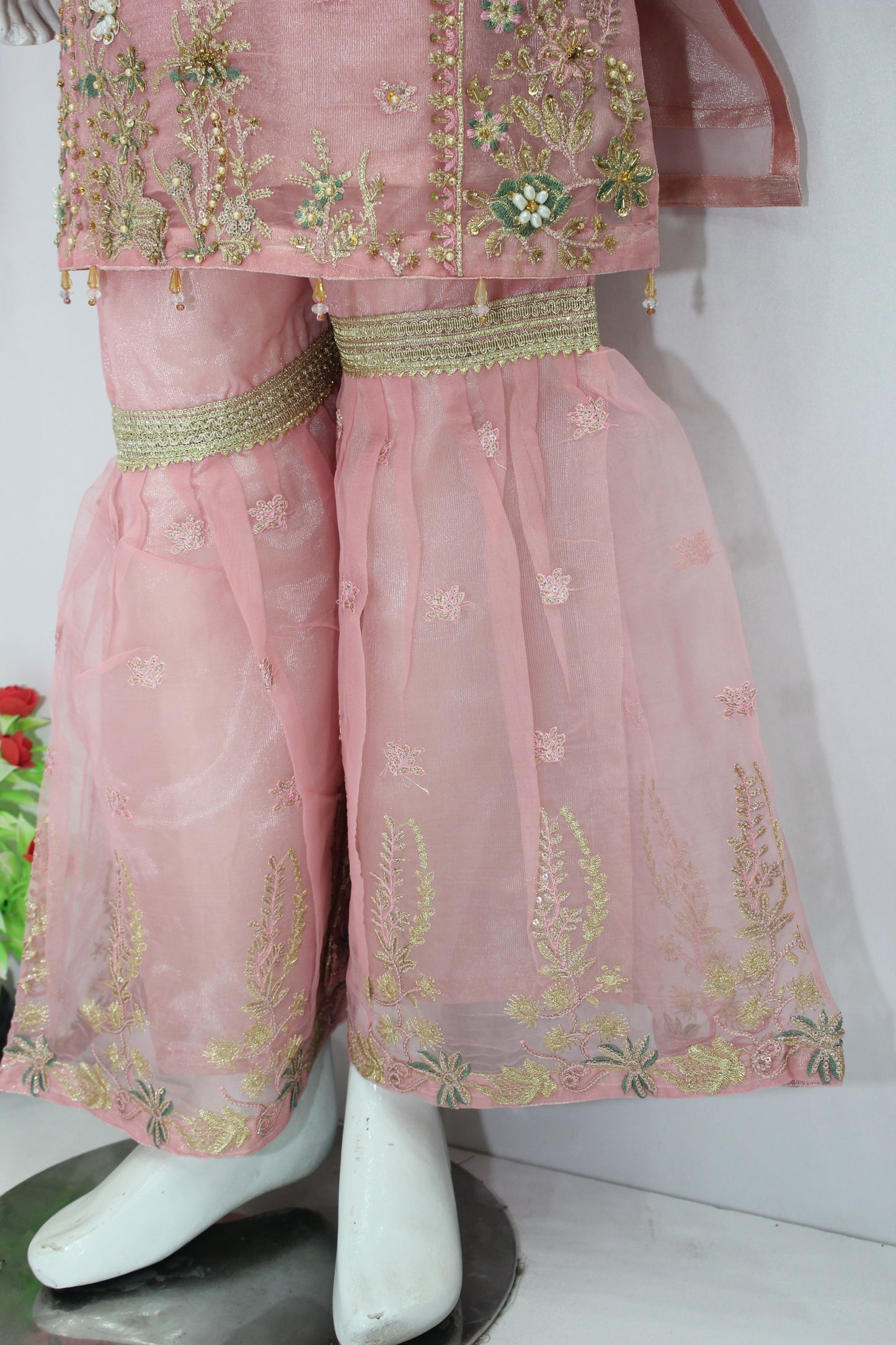 Organza gharara 3 Piece Dress
