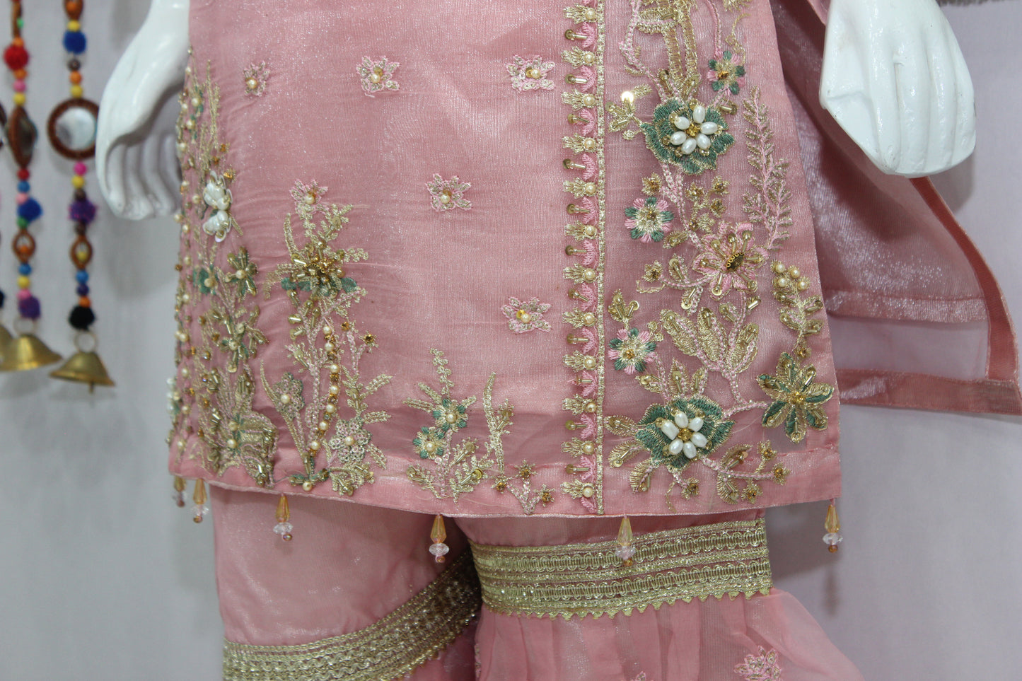 Organza gharara 3 Piece Dress
