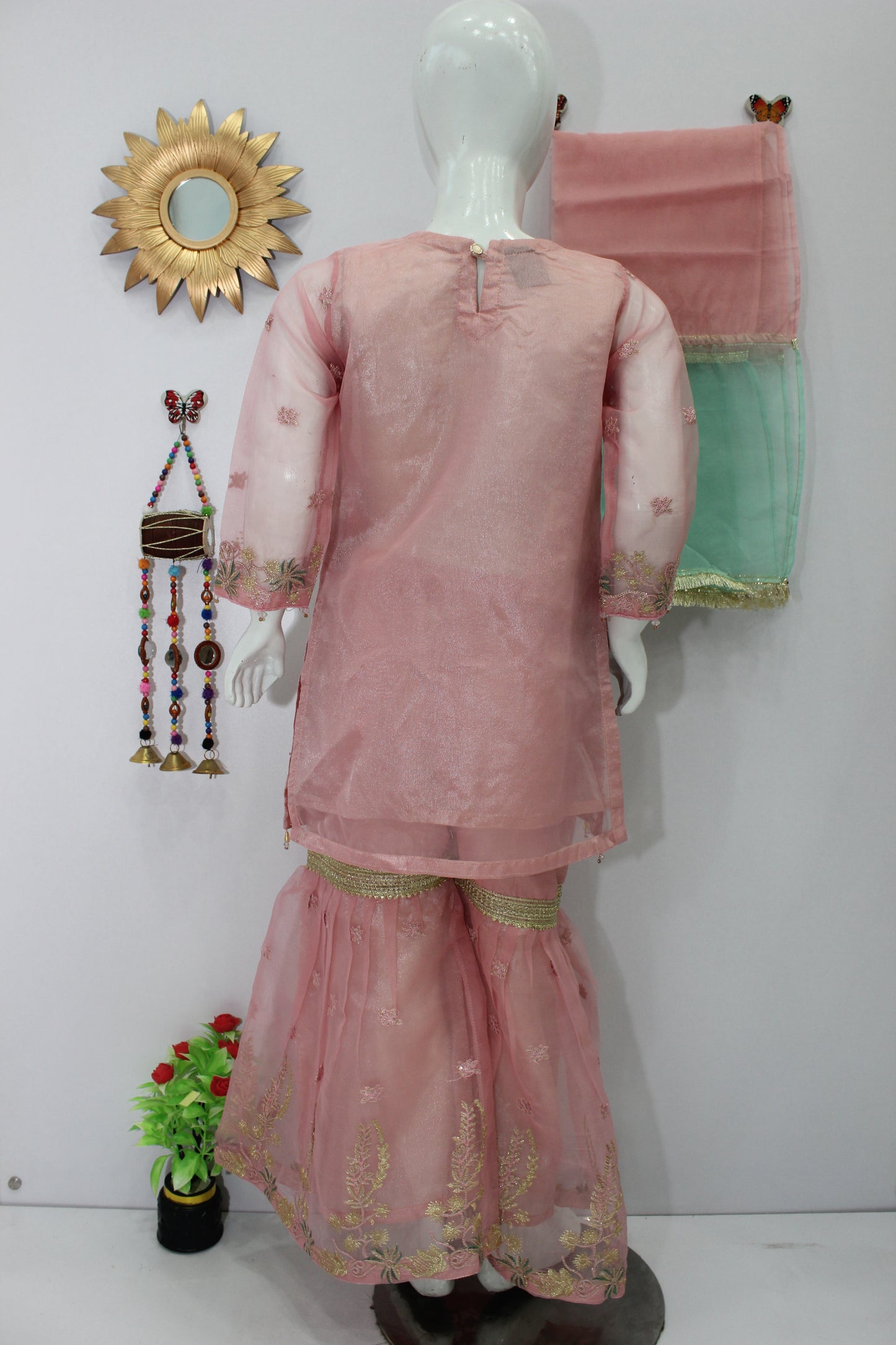 Organza gharara 3 Piece Dress