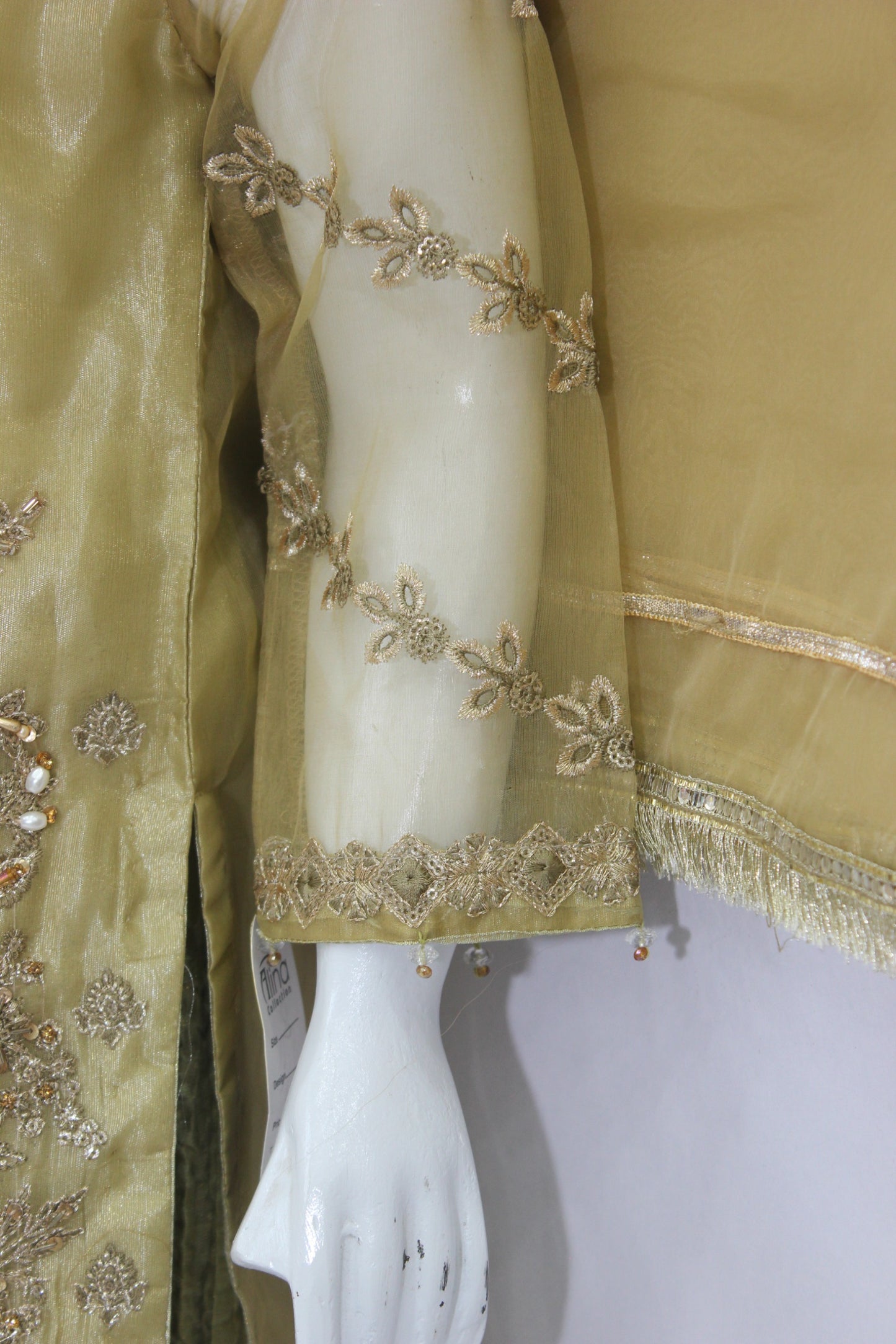 Crush Lehnga 3 Piece Dress with Organza Shirt & Dupatta